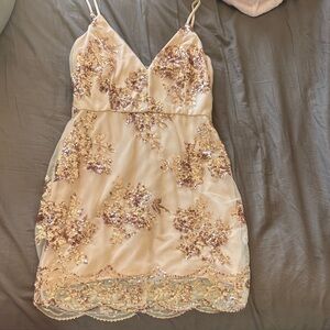 Windsor Blush Rose Gold Sequin Dress